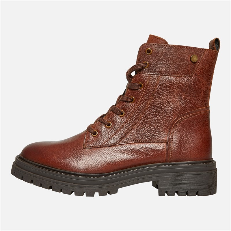 GEOX Womens Iridea Lace Up Boots Brown - Image 2