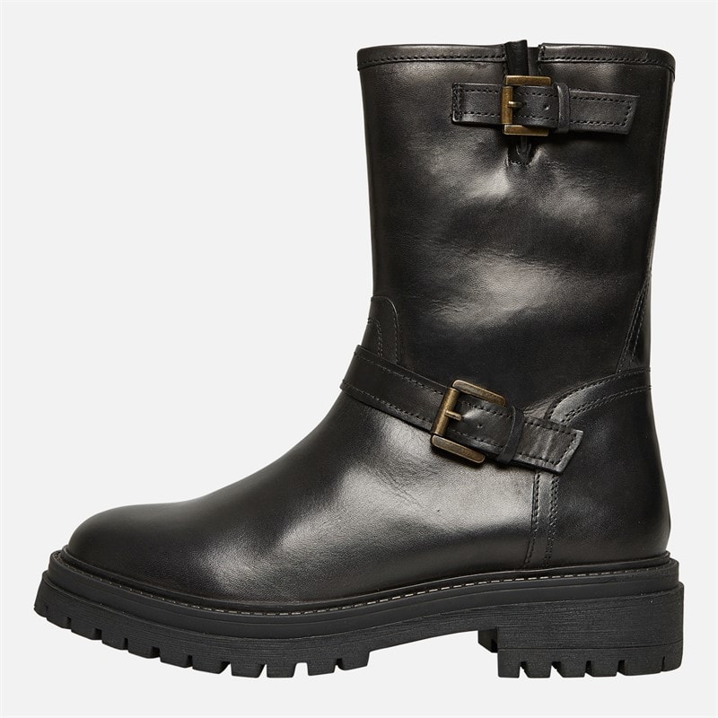 GEOX Womens Iridea Buckle Boots Black - Image 2