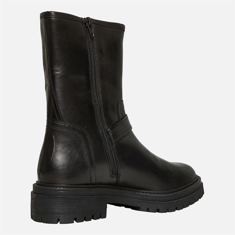 GEOX Womens Iridea Buckle Boots Black - Image 5