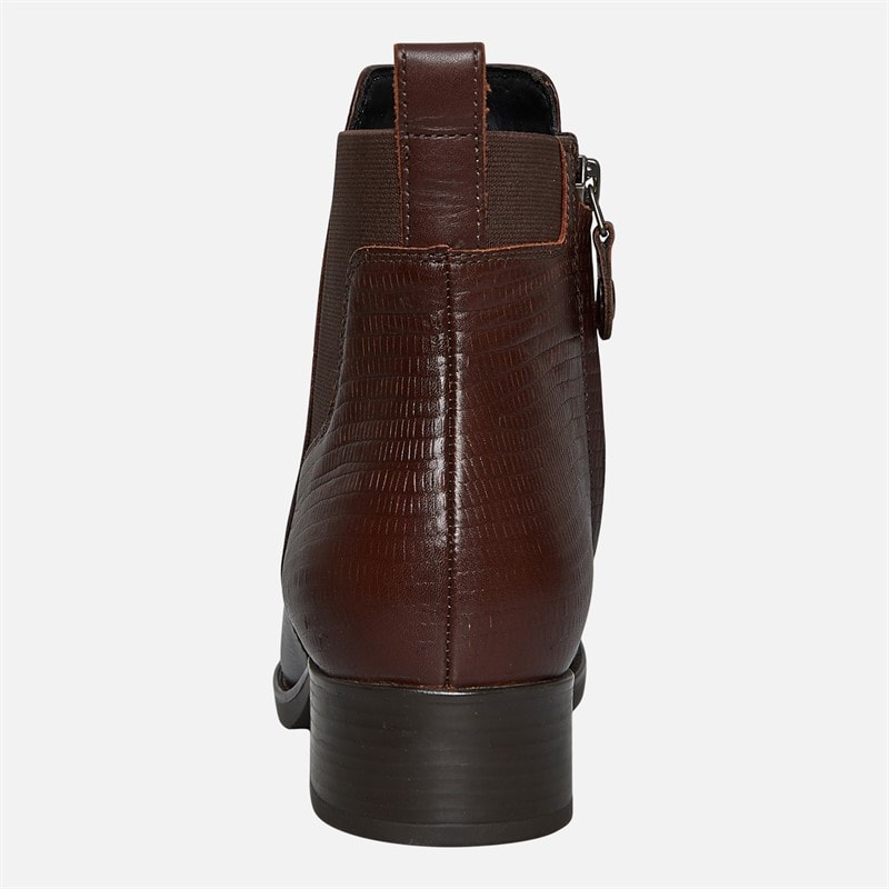 GEOX Womens Felicity Chelsea Boots Dark Brown - Image 4