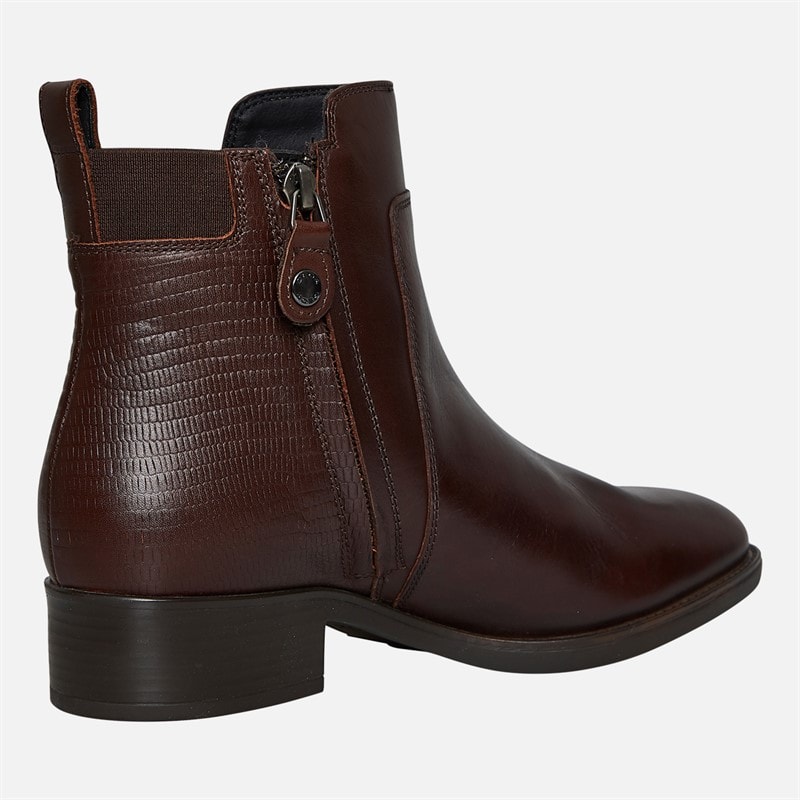 GEOX Womens Felicity Chelsea Boots Dark Brown - Image 5
