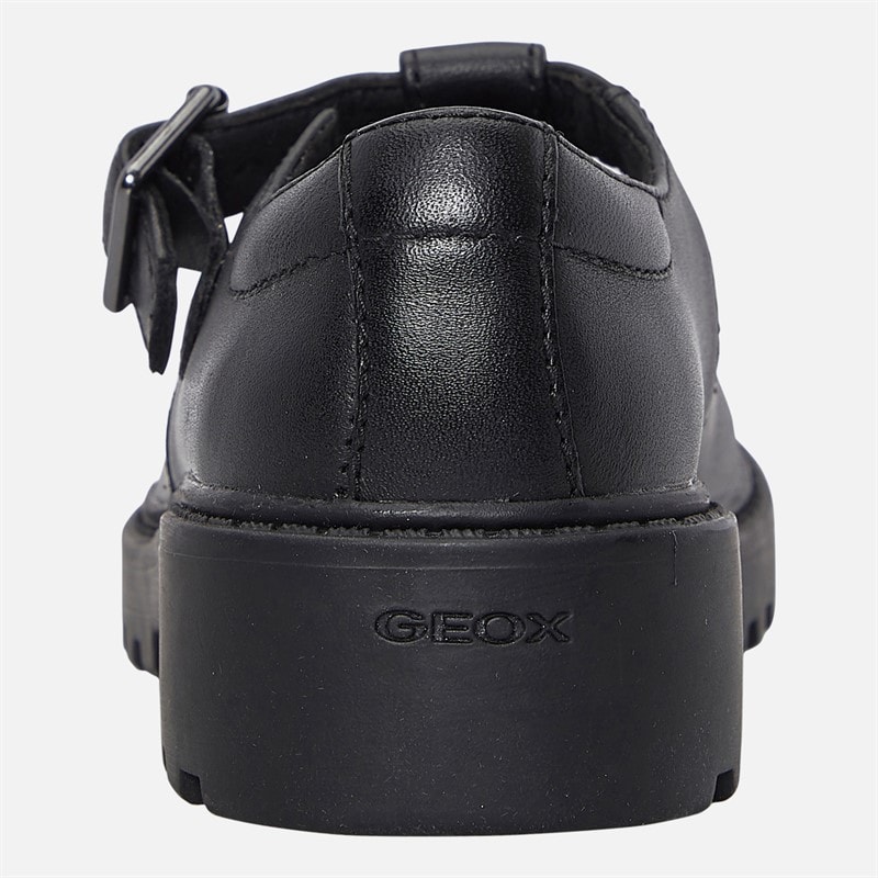 GEOX Infant Girls Casey Chunky T-Bar Shoes Black - Image 3