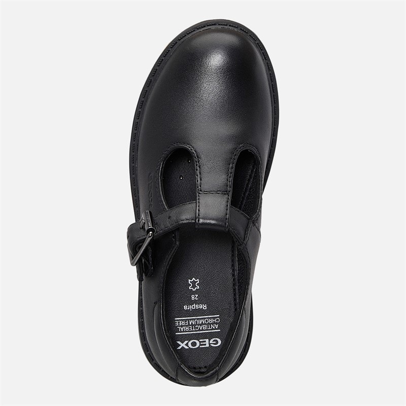 GEOX Infant Girls Casey Chunky T-Bar Shoes Black - Image 4