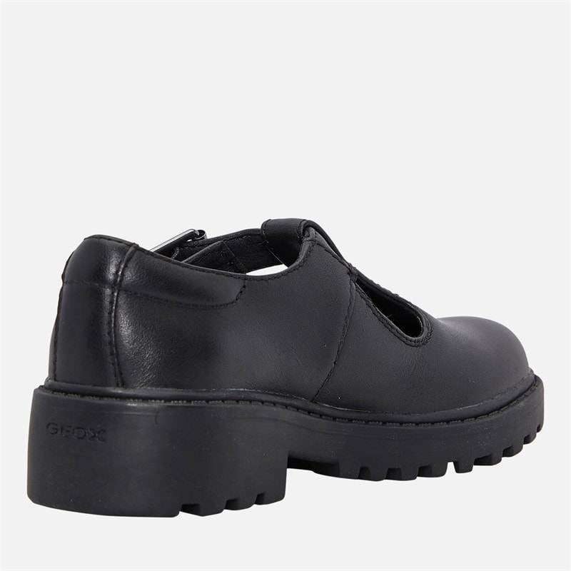 GEOX Infant Girls Casey Chunky T-Bar Shoes Black - Image 5
