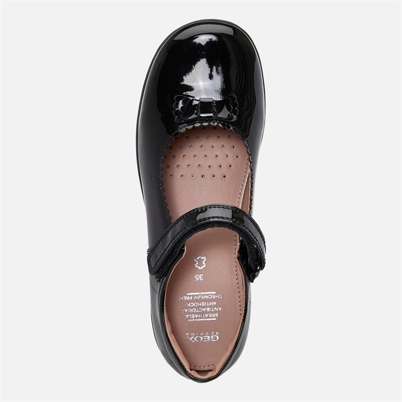 GEOX Junior Girls Naimara Mary Jane Bow Shoes Black - Image 4