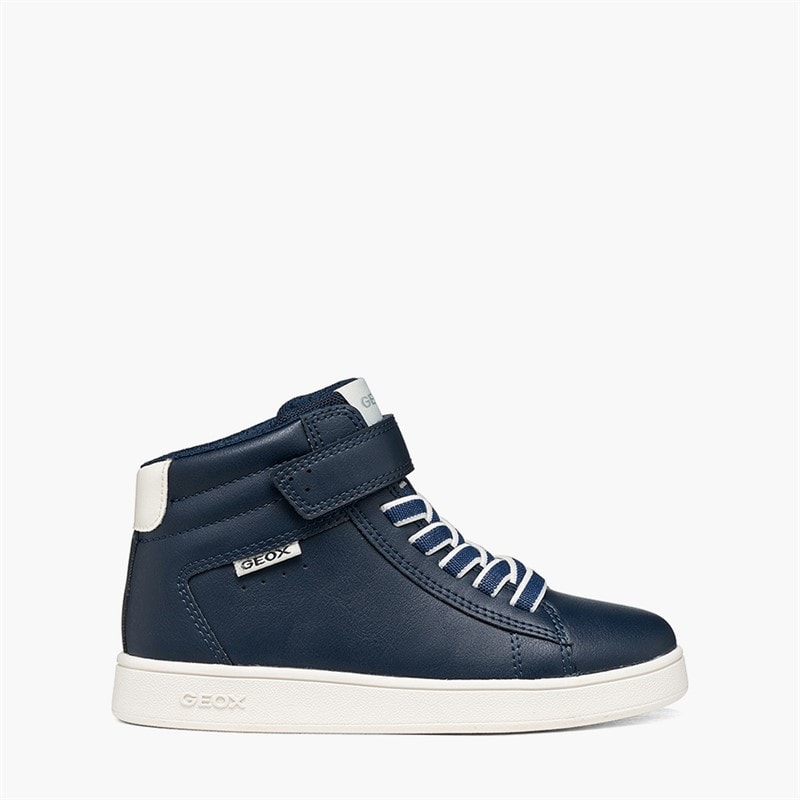 GEOX Boys Eclyper High Top Trainers Navy/White