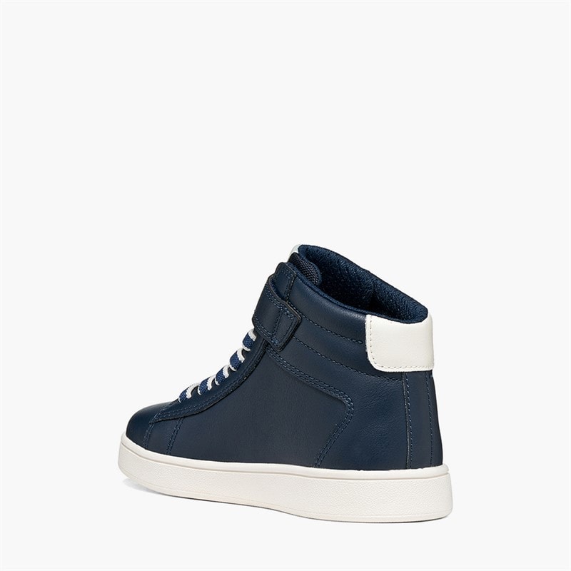 GEOX Boys Eclyper High Top Trainers Navy/White - Image 3