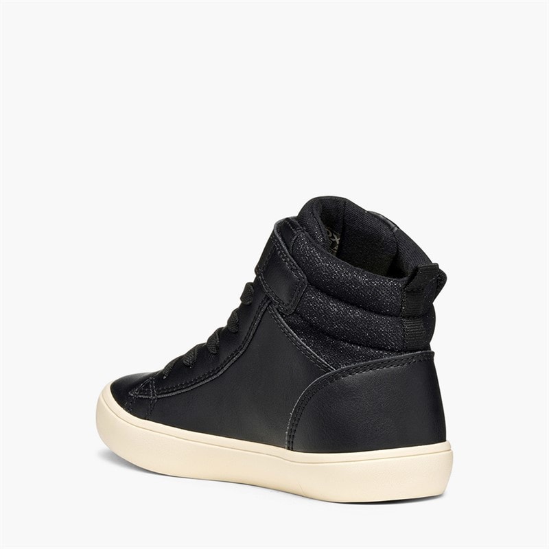 GEOX Infant Girls Gisli High Top Trainers Black/Champagne - Image 3