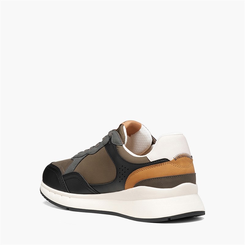 GEOX Mens Branthon Trainers Military/Black - Image 3