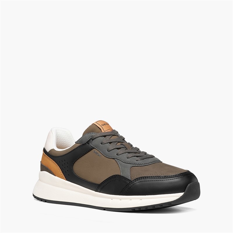 GEOX Mens Branthon Trainers Military/Black - Image 5