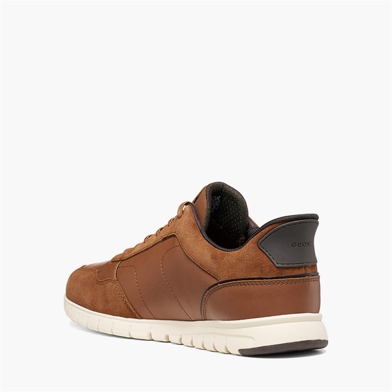GEOX Mens Flextride Fast In Zero Plus Trainers Cognac - Image 3