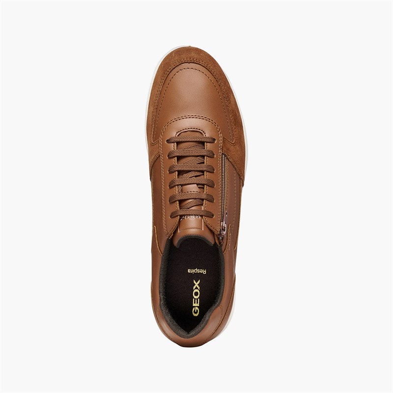 GEOX Mens Avery Trainers Cognac - Image 4