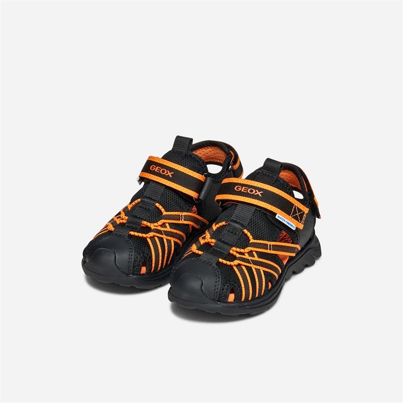 GEOX Boys Airadyum Sandals Black/Orange - Image 2