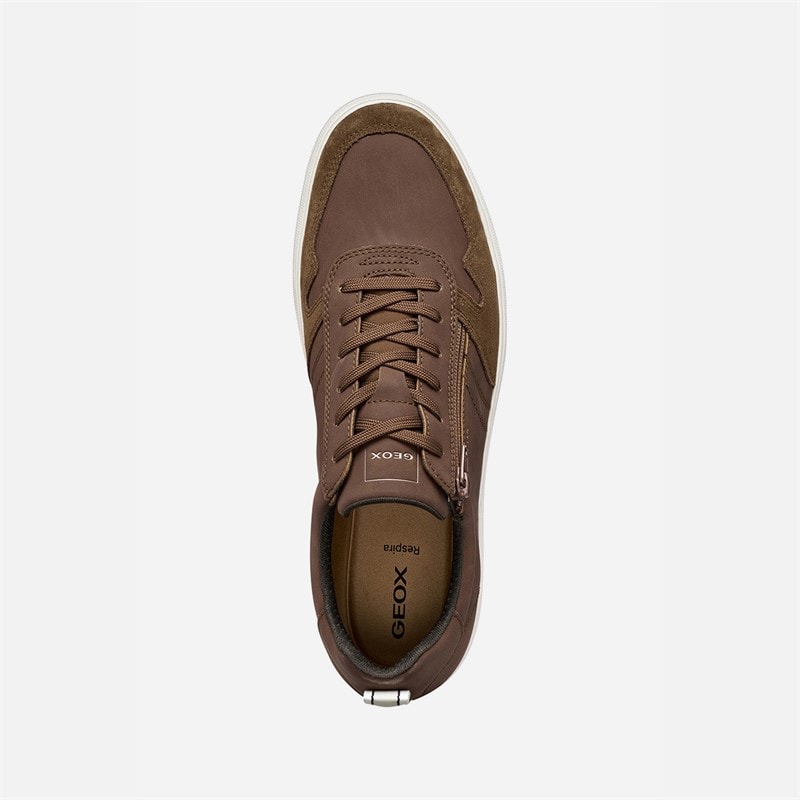 GEOX Mens Serifos Trainers Browncotto - Image 4