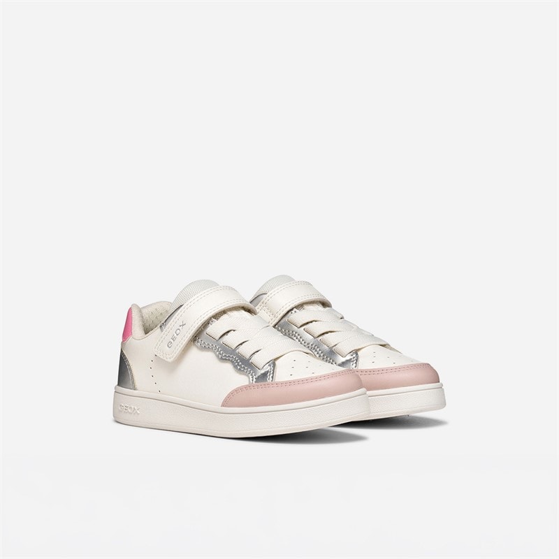 GEOX Girls Eclyper Trainers White/Rose - Image 2