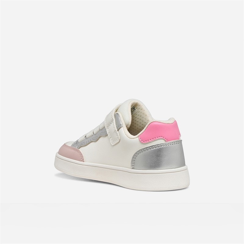 GEOX Girls Eclyper Trainers White/Rose - Image 3