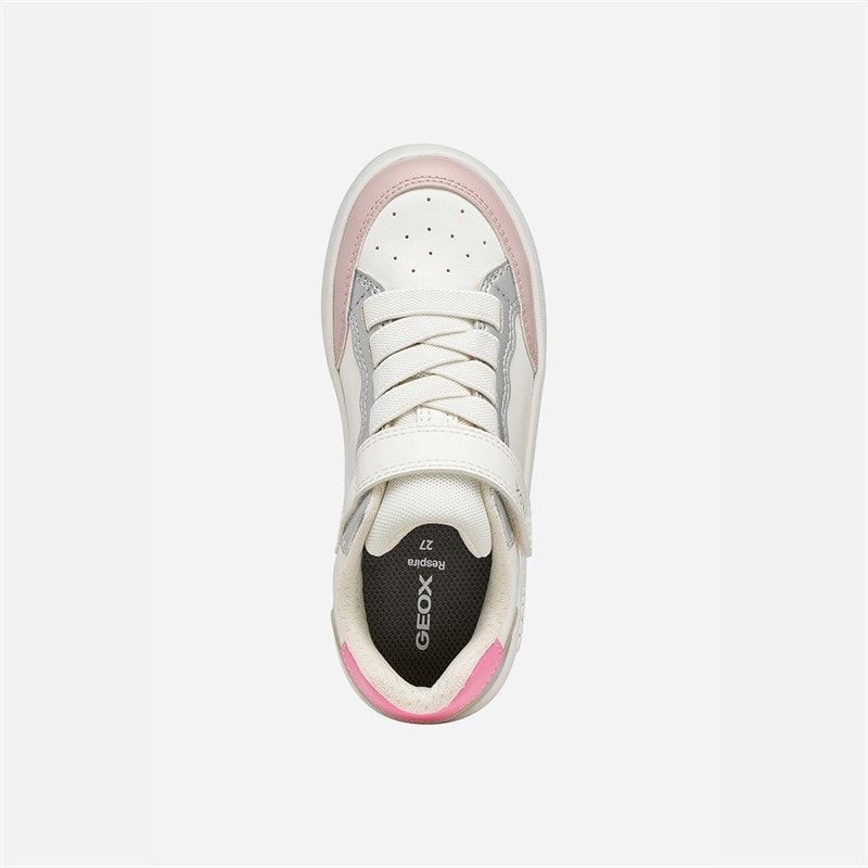 GEOX Girls Eclyper Trainers White/Rose - Image 4