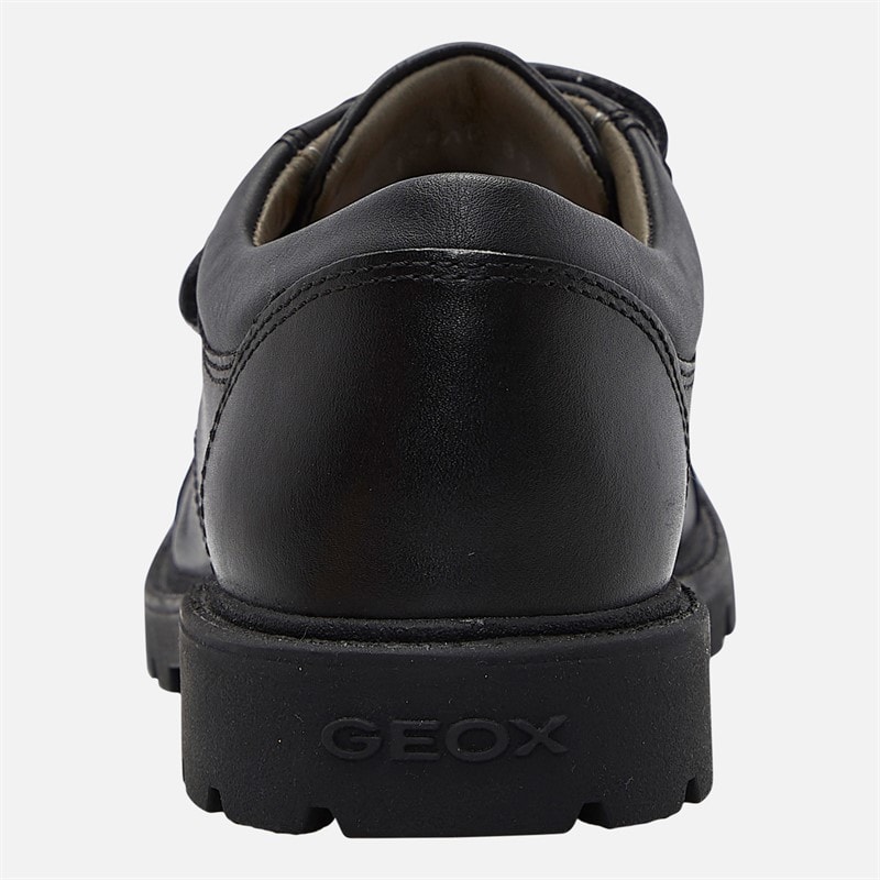 GEOX Junior Boys Shaylax School Shoes Black - Image 3