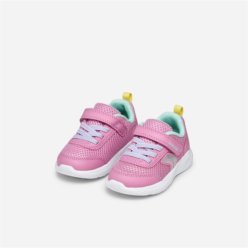 GEOX Infant Girls Sprintye Trainers Pink/Watersea - Image 2
