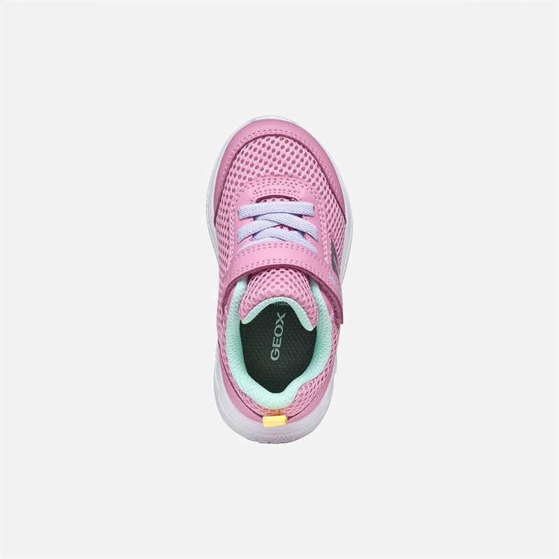 GEOX Infant Girls Sprintye Trainers Pink/Watersea - Image 4