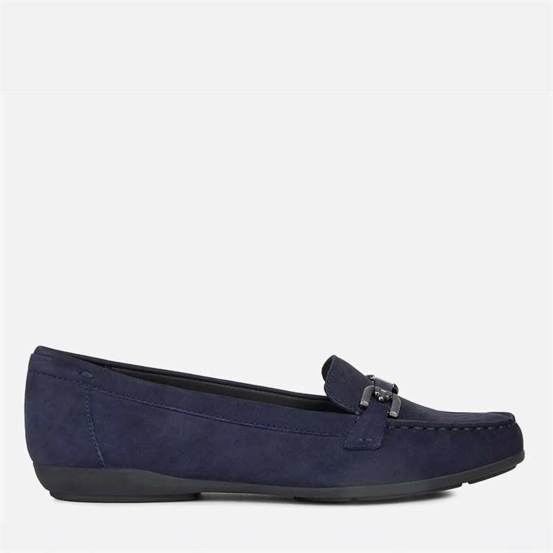 GEOX Womens Annytah Moccasins Dark Blue Dk Blue