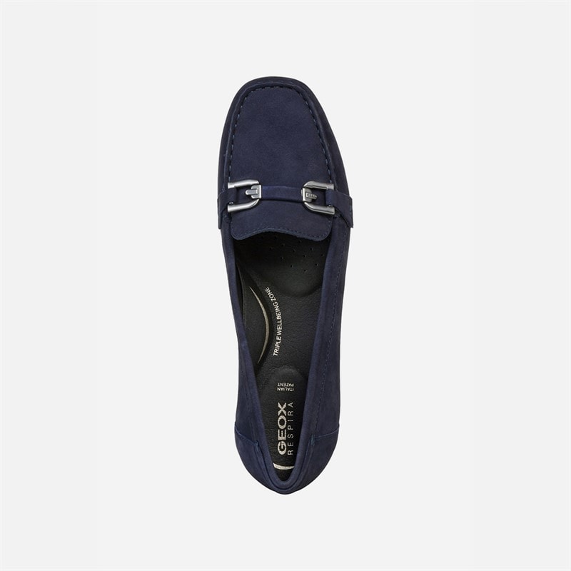 GEOX Womens Annytah Moccasins Dark Blue Dk Blue - Image 4