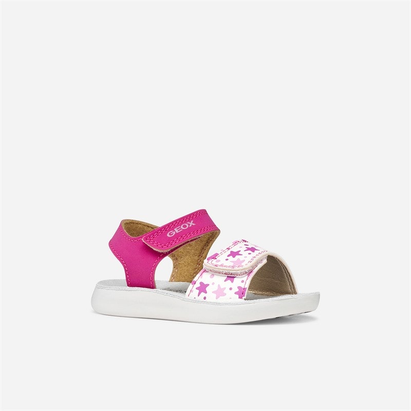 GEOX Infant Girls Lightfloppy Sandals Fuchsia/White - Image 2