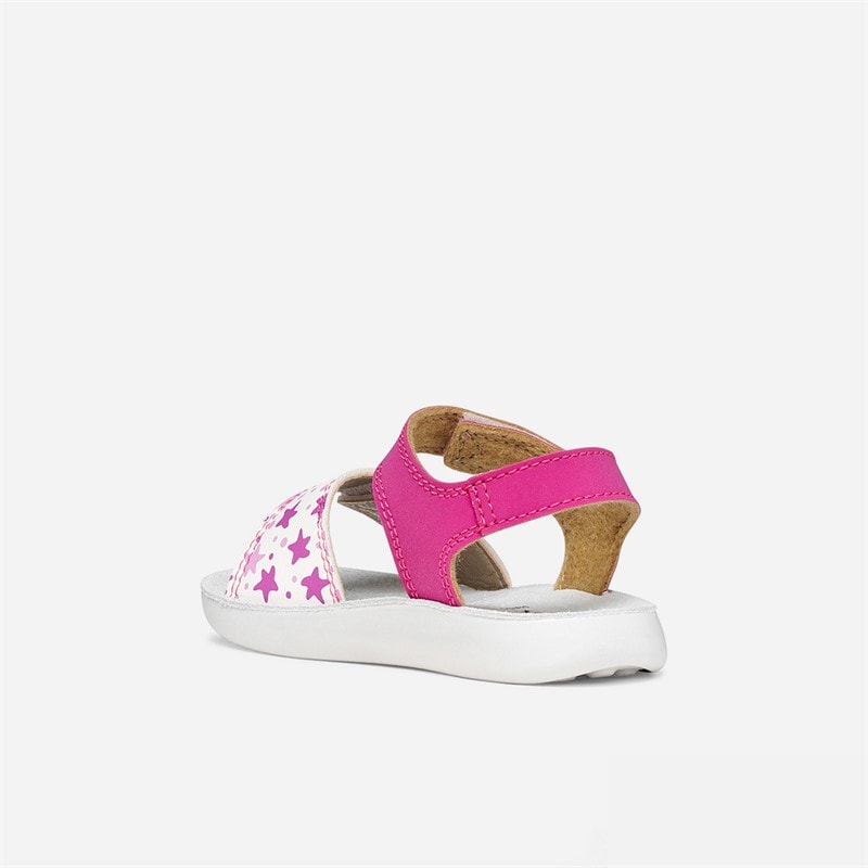 GEOX Infant Girls Lightfloppy Sandals Fuchsia/White - Image 3