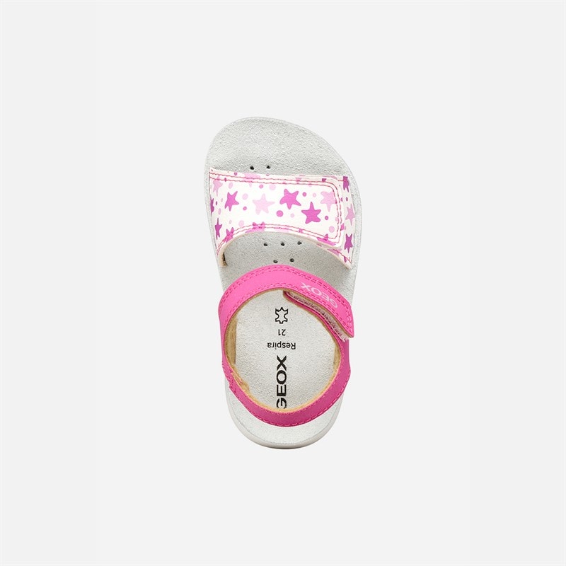 GEOX Infant Girls Lightfloppy Sandals Fuchsia/White - Image 4