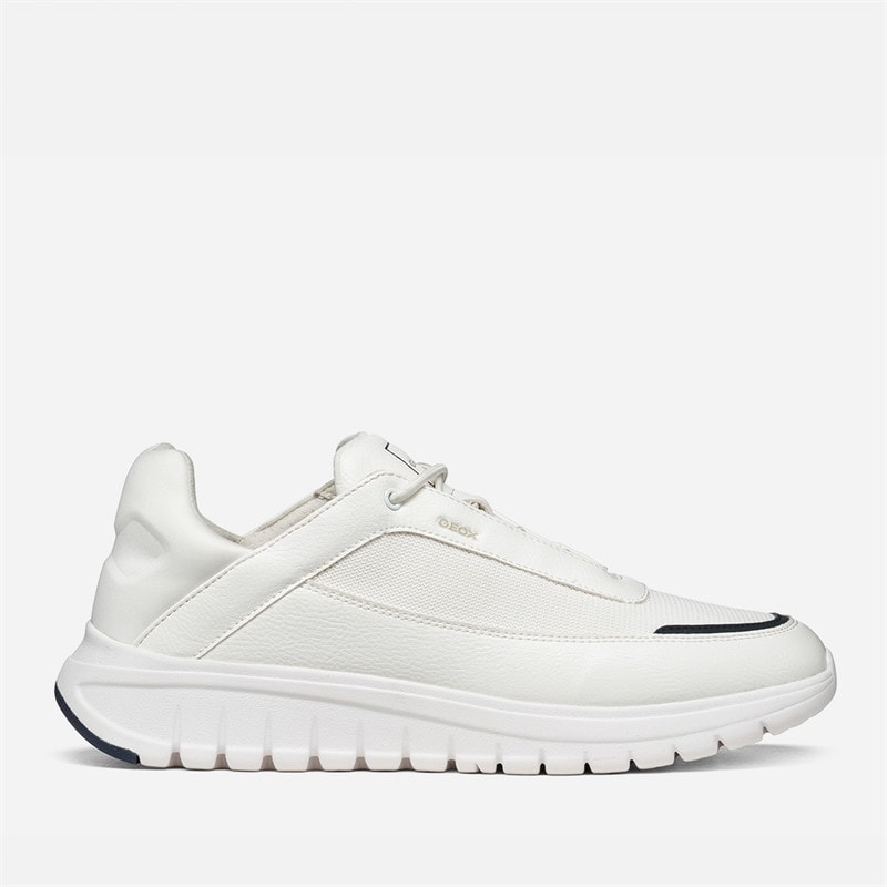 GEOX Mens Flextride R Trainers White/Dark Navy White/Dk Navy