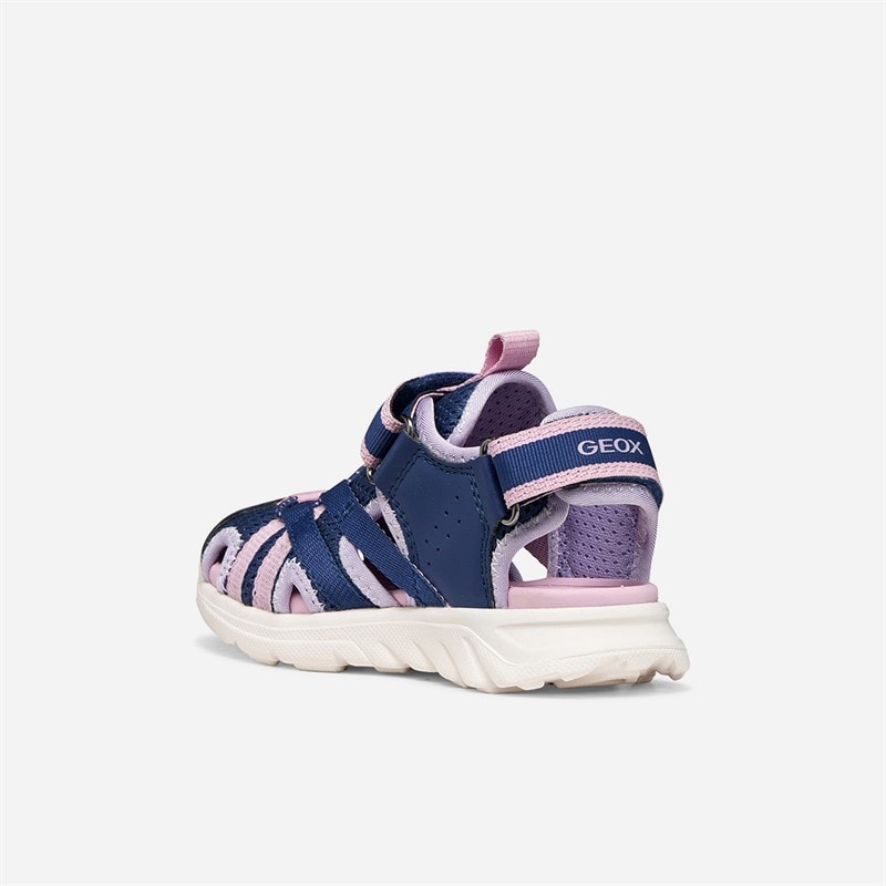 GEOX Girls Airadyum Sandals Navy/Lilac - Image 3