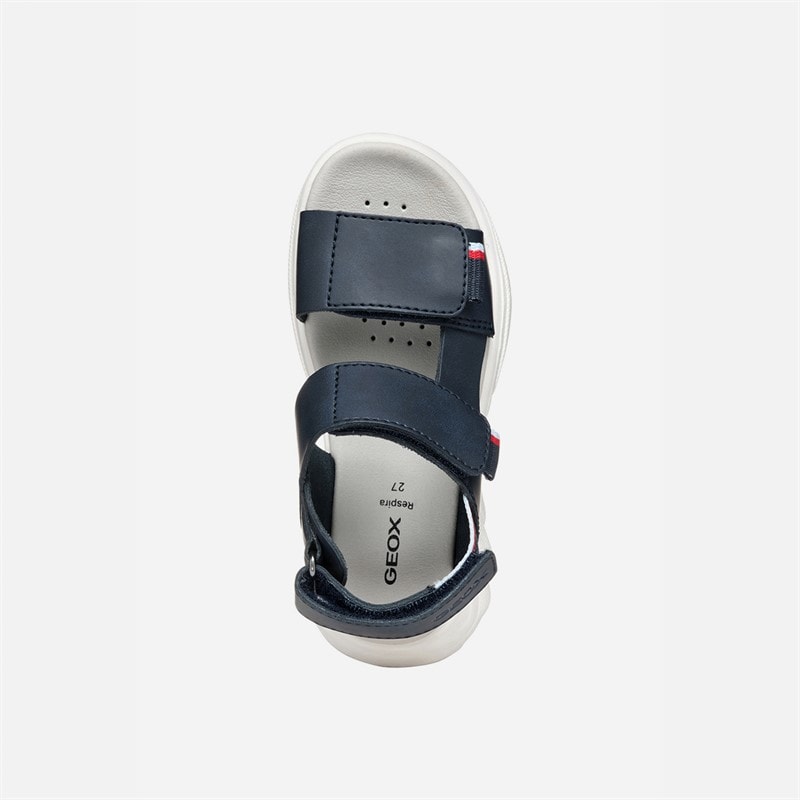 GEOX Boys Aiardyum Ankle Strap Sandals Navy/Red - Image 4