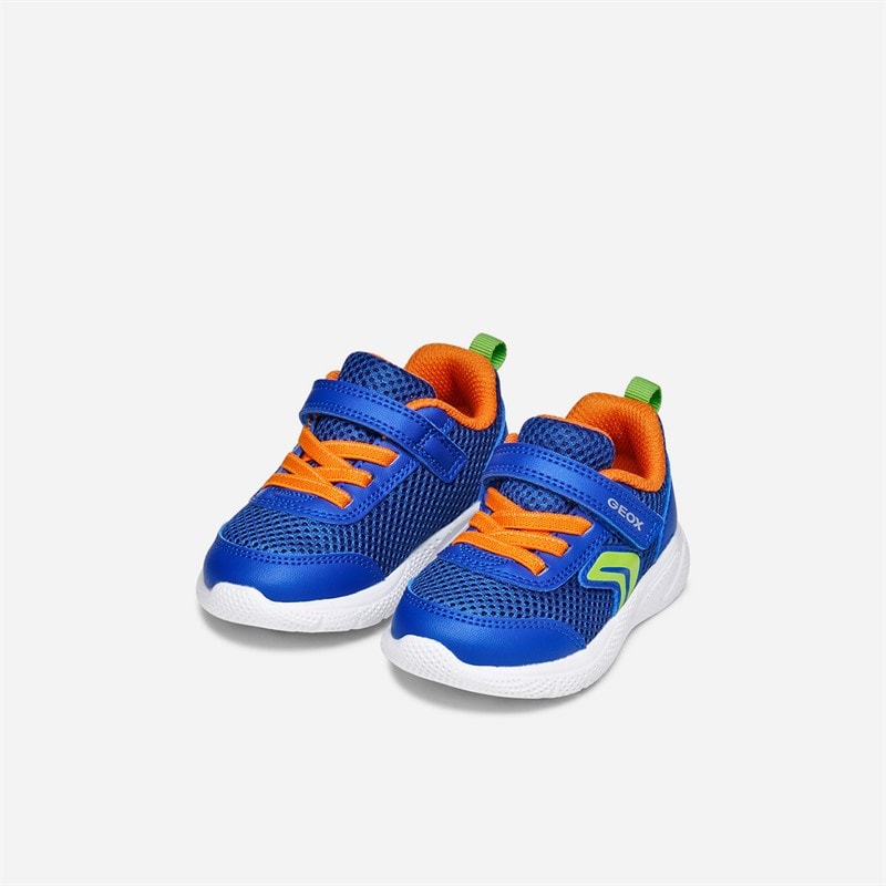 GEOX Infant Boys Sprintye Trainers Royal/Orange - Image 2