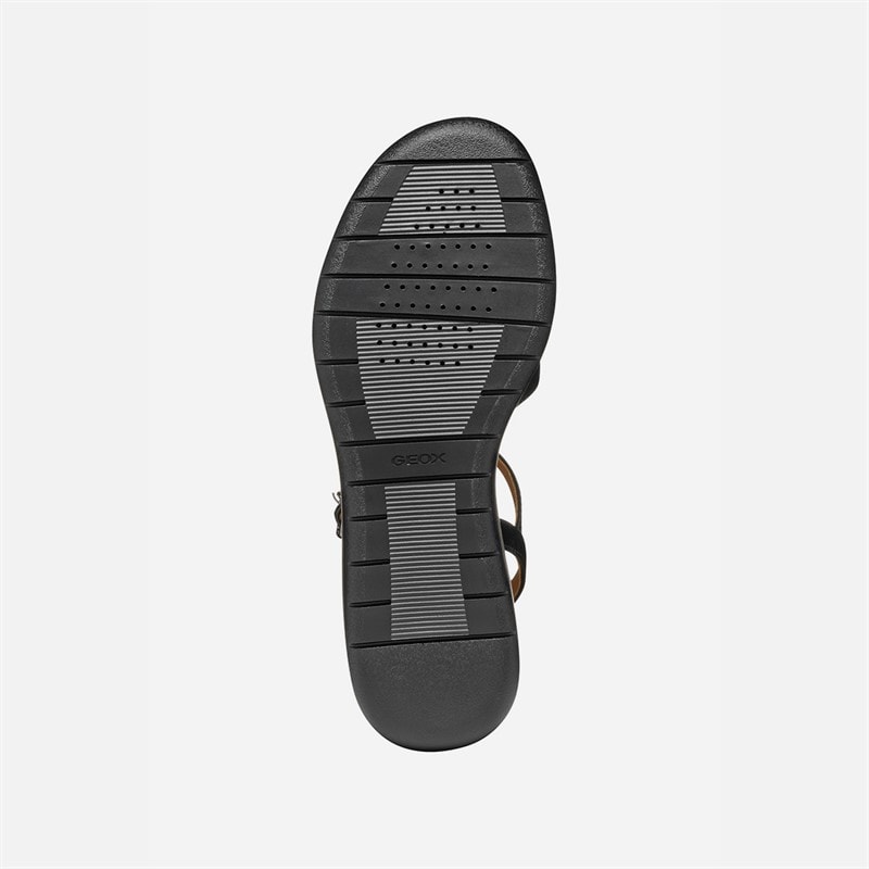 GEOX Womens Meliconia Wedge Sandals Black - Image 5