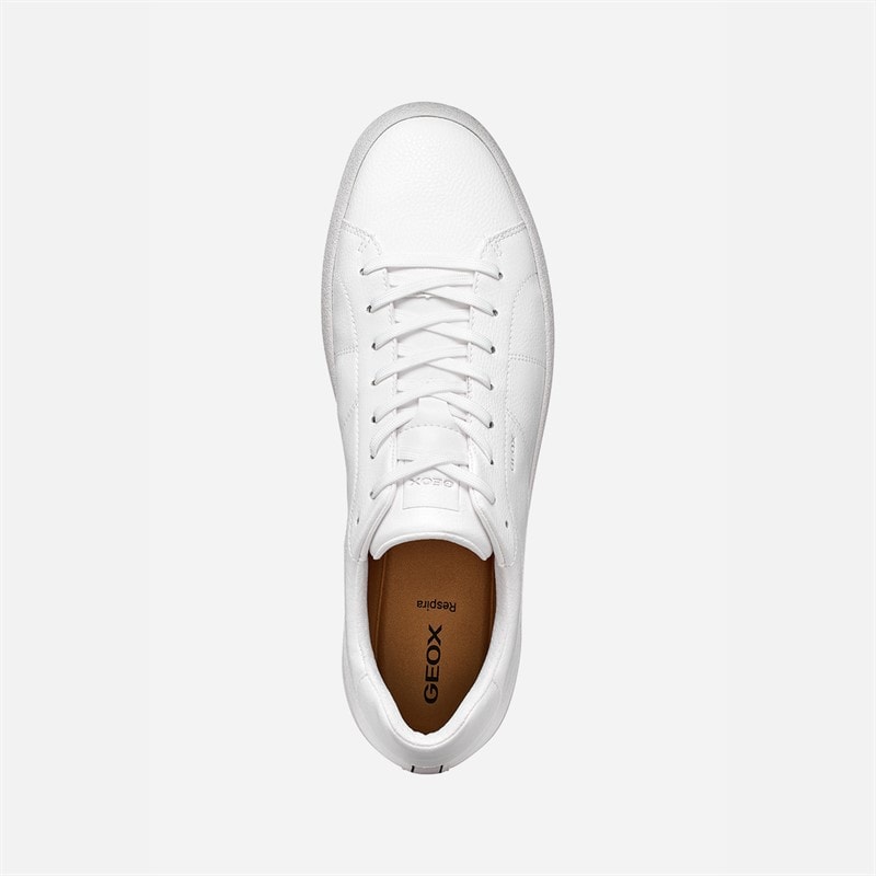 GEOX Mens Serifos Trainers White - Image 4