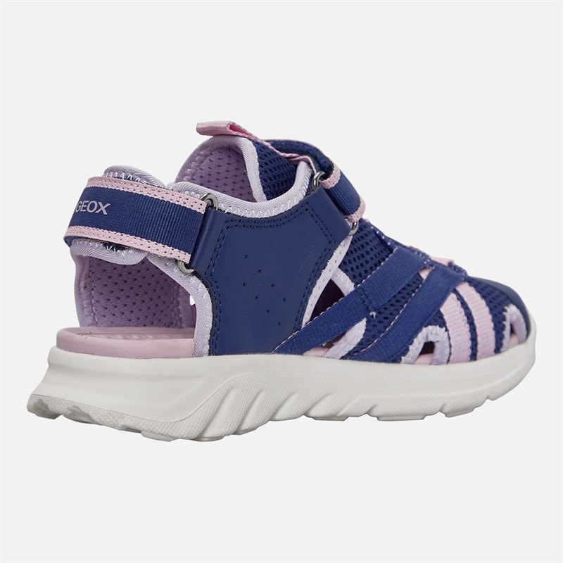 GEOX Junior Girls Airadyum Sandals Navy/Lilac - Image 5