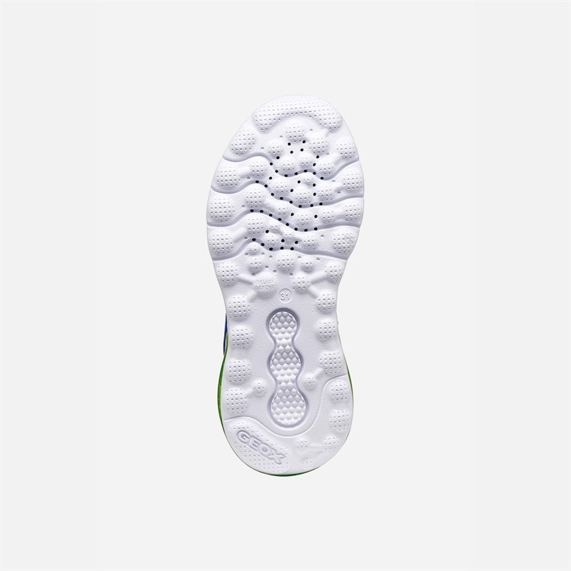 GEOX Boys Activart Illuminus Light Up Trainers Royal/Green - Image 5