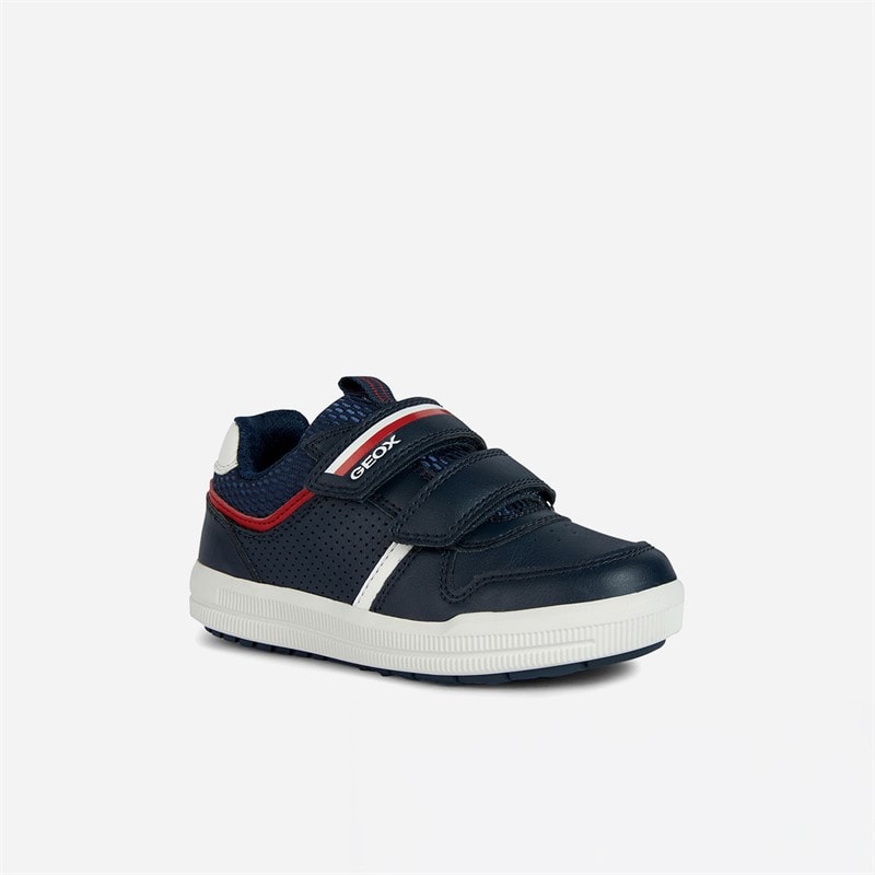 GEOX Junior Boys Arzach Trainers Navy/Red - Image 2