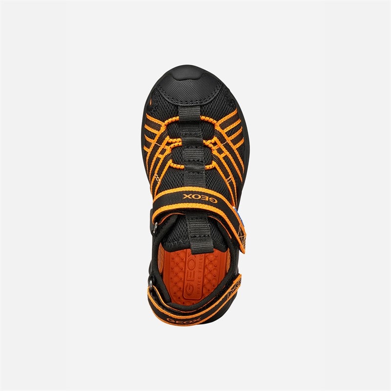 GEOX Boys Airadyum Sandals Black/Orange - Image 4