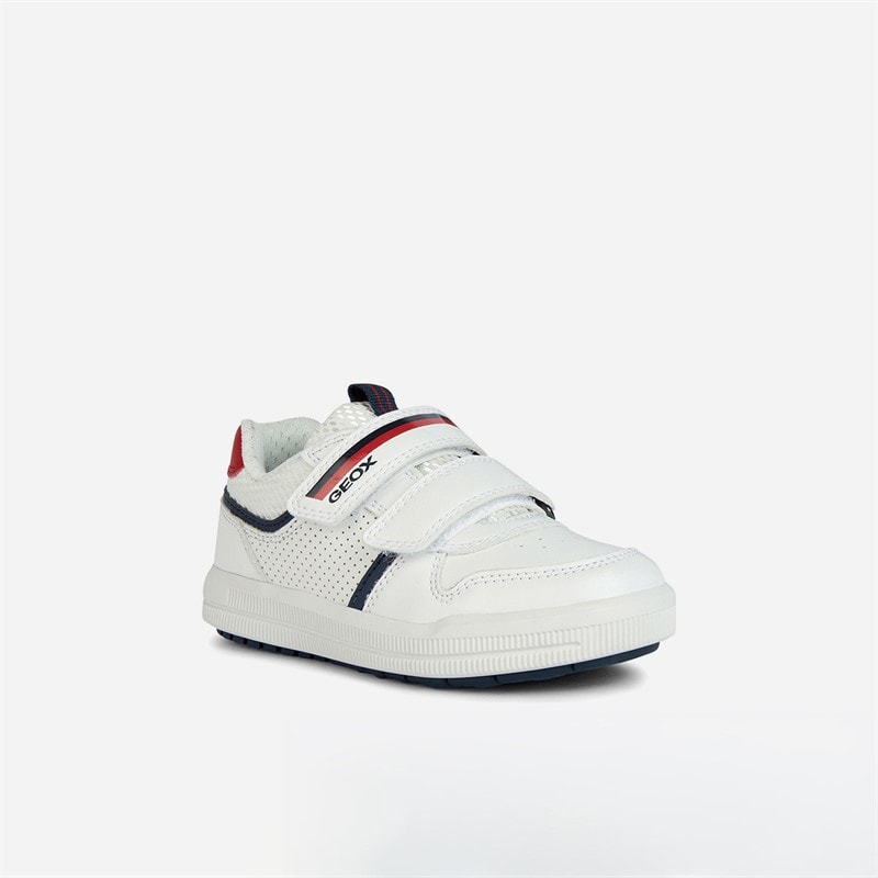 GEOX Junior Boys Arzach Trainers White/Navy - Image 2