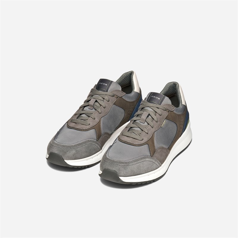 GEOX Mens Branthon Trainers Dove Grey/Dark Grey Dove Grey/Dk Grey - Image 3