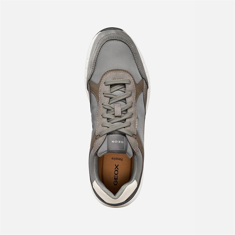 GEOX Mens Branthon Trainers Dove Grey/Dark Grey Dove Grey/Dk Grey - Image 4
