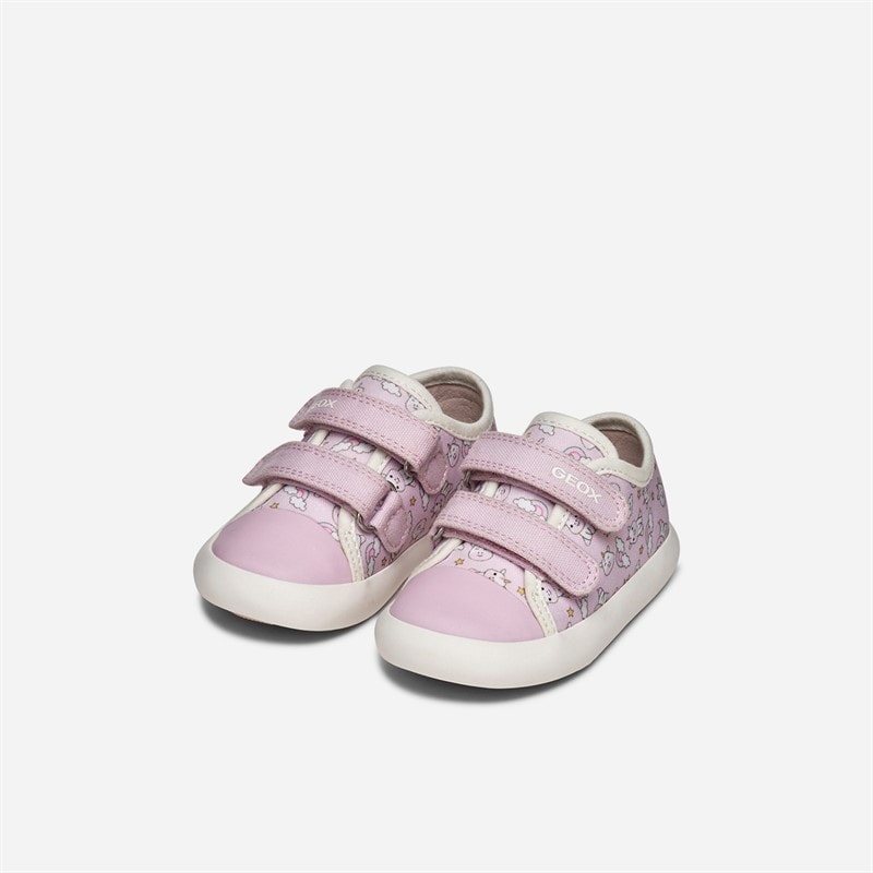 GEOX Infant Girls Gisli Trainers Pink/White - Image 2