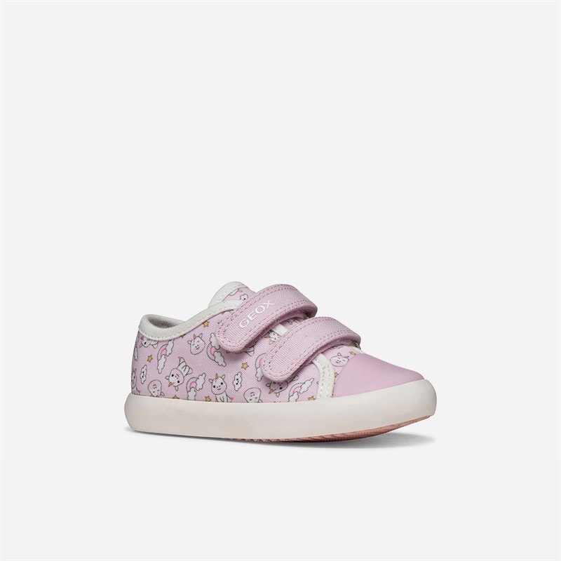 GEOX Infant Girls Gisli Trainers Pink/White - Image 3