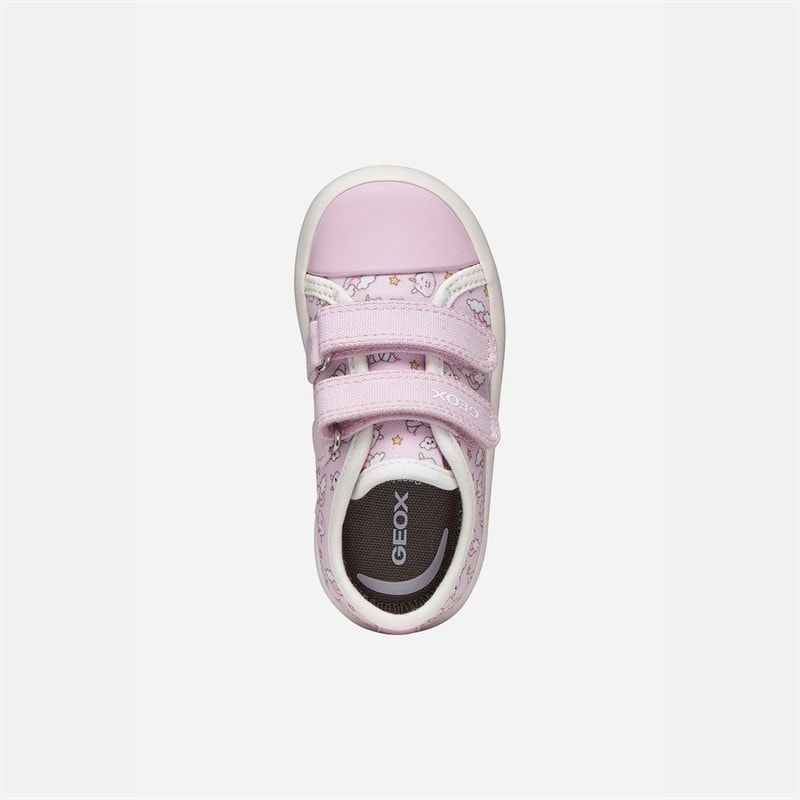 GEOX Infant Girls Gisli Trainers Pink/White - Image 4