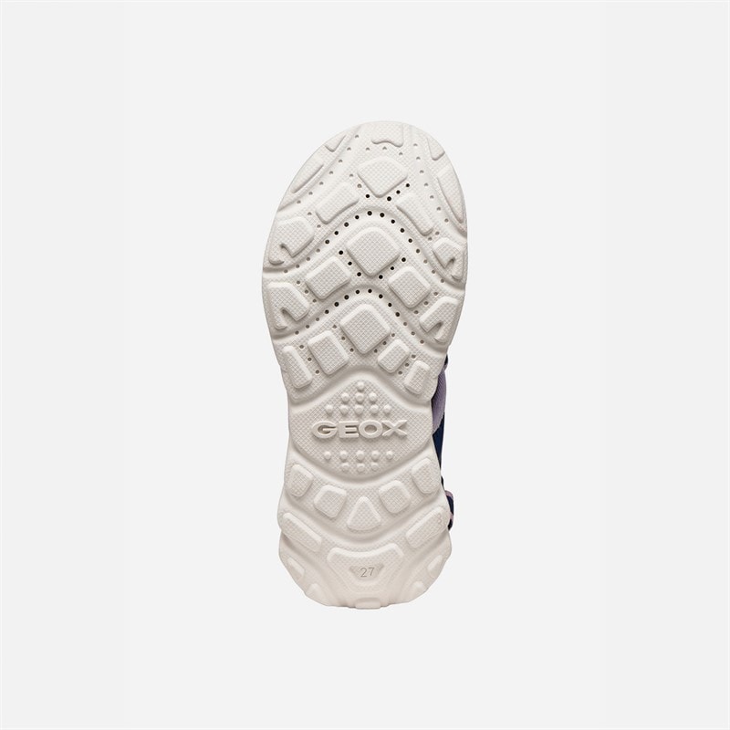 GEOX Girls Airadyum Ankle Strap Sandals Navy/Lilac - Image 5