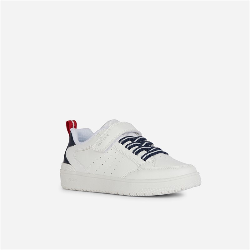 GEOX Junior Boys Washiba Trainers White/Navy - Image 2