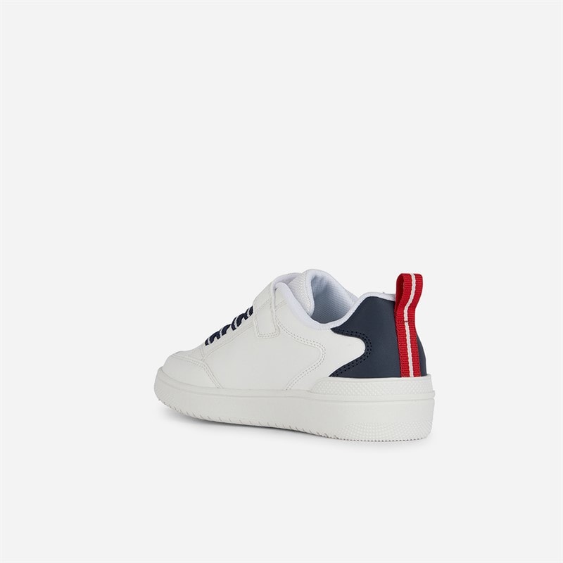 GEOX Junior Boys Washiba Trainers White/Navy - Image 3