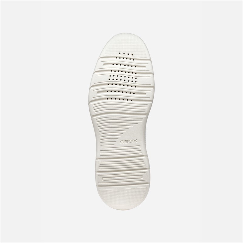 GEOX Womens Plummery Trainers White/Silver - Image 5