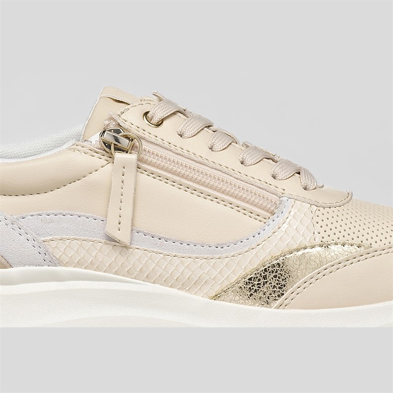 GEOX Womens Plummery Trainers Papyrus/Light Sand Papyrus/Lt Sand - Image 3